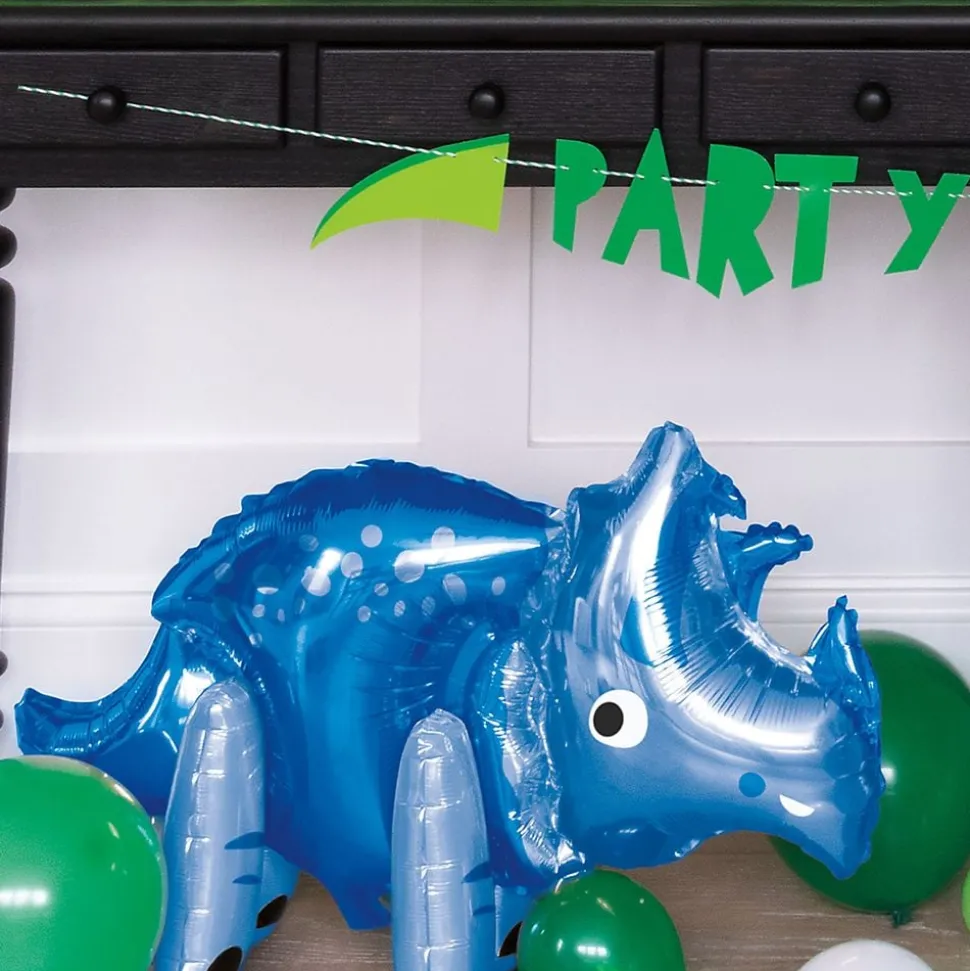 Folieballong Dinosaurie Blå