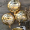 Folieballong Happy Birthday Guld
