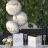 Folieballong Happy Birthday Vit/Guld