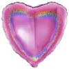 Folieballong Hjärta Glitter Rosa