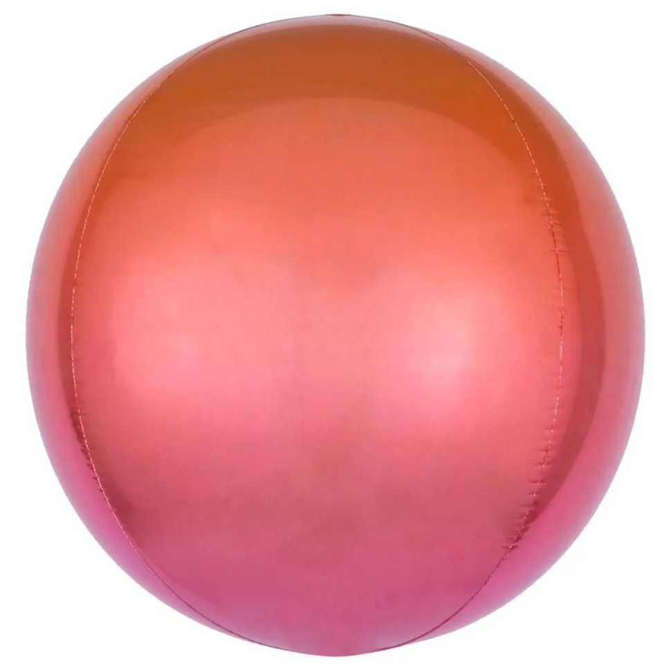 Folieballong Orbz Ombré Röd & Orange