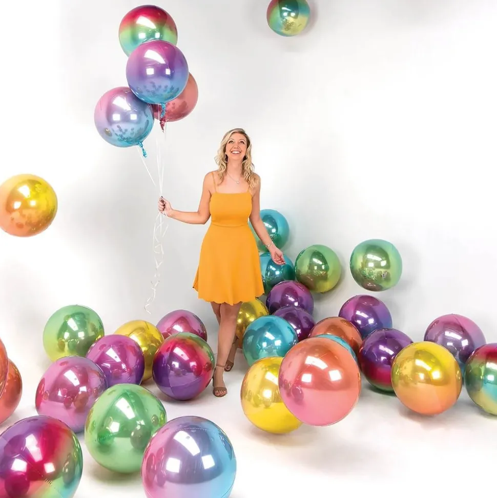 Folieballong Orbz Ombré Röd & Orange