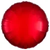 Folieballong Rund Metallic Röd