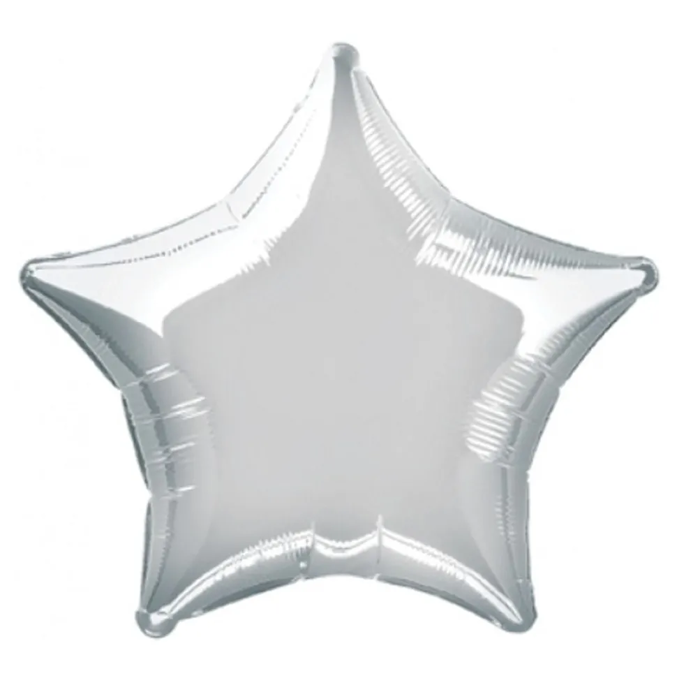 Folieballong Stjärna Metallic Silver