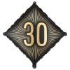 Folieballong 30 Svart/Guld