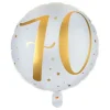 Folieballong 70 Vit/Guld