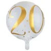 Folieballong 20 Vit/Guld