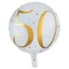 Folieballong 50 Vit/Guld