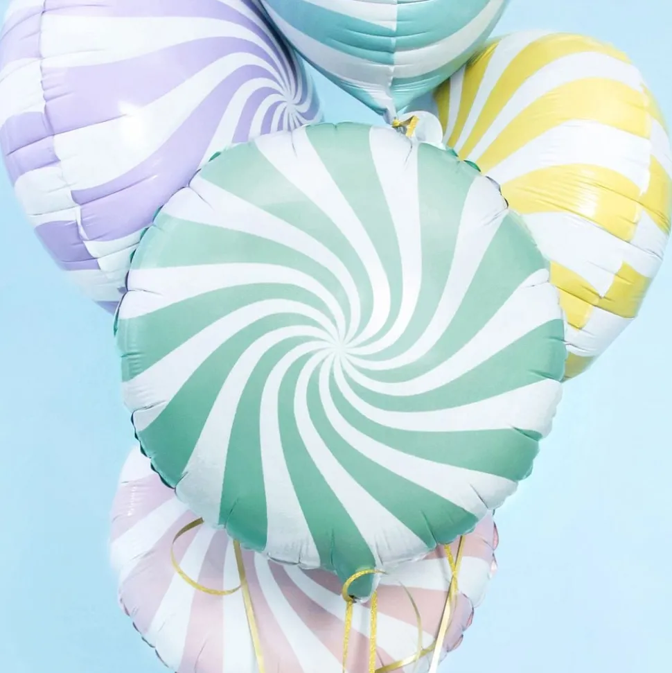 Folieballong Vit/Mint Candy