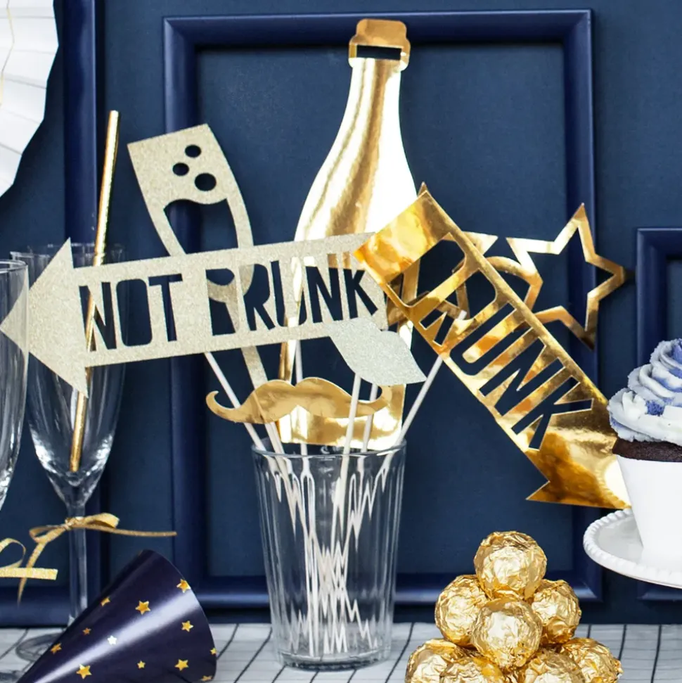 Fotoprops Nyårsafton Guld