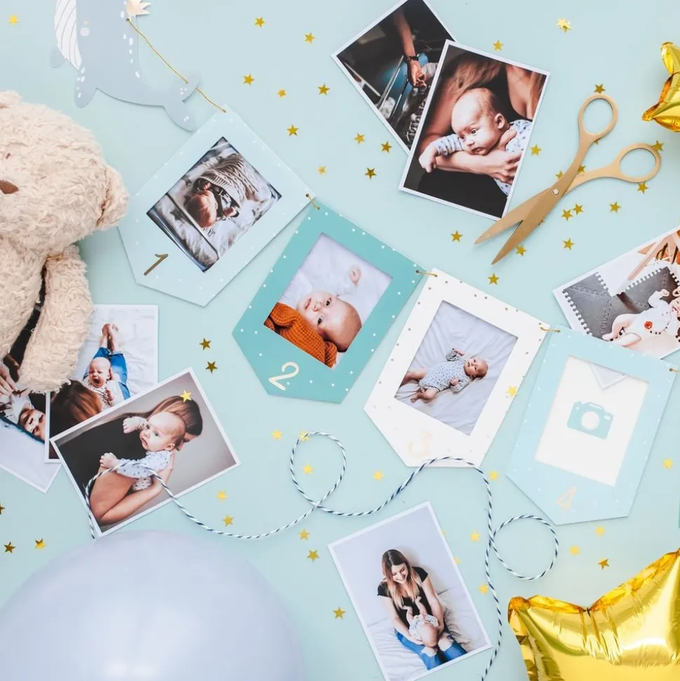 Girlang Fotoramar Baby Blå