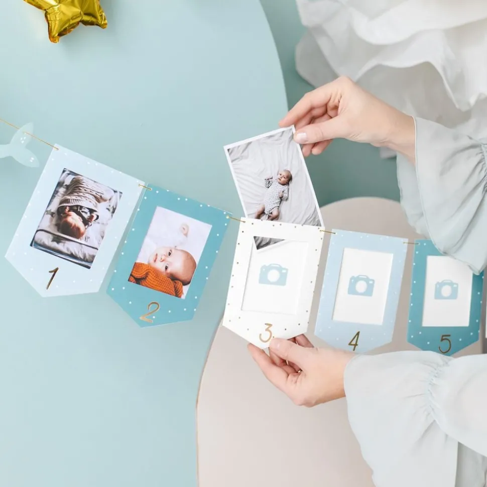 Girlang Fotoramar Baby Blå