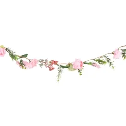 Girlang Blommor Rosa/Grön