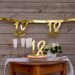 Girlang Siffra Guld Metallic