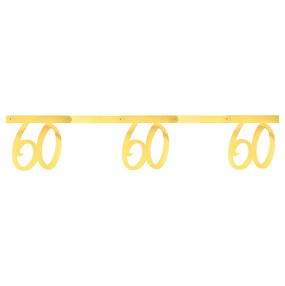 Girlang Siffra Guld Metallic