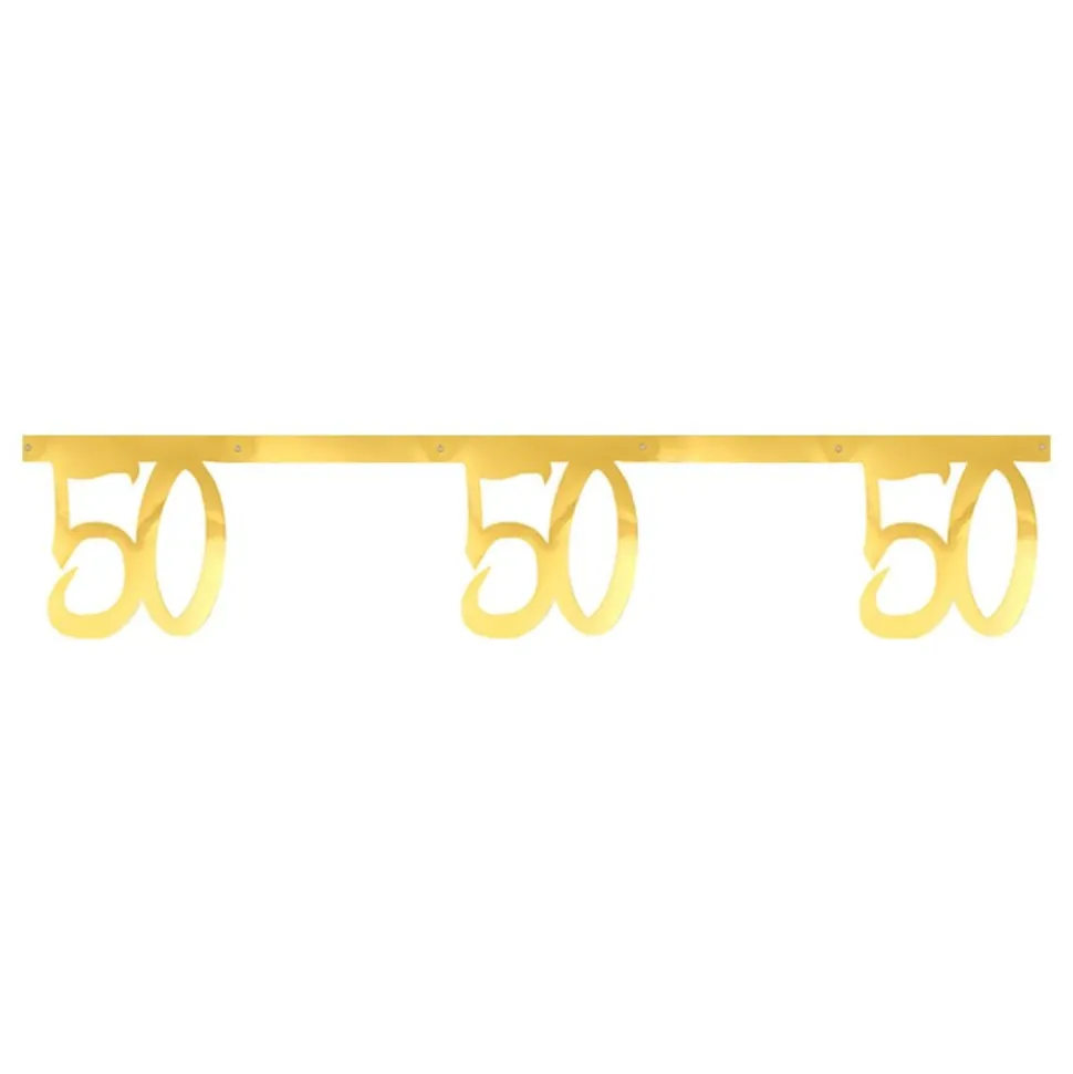 Girlang Siffra Guld Metallic