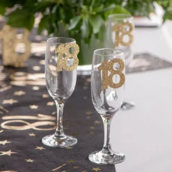 Glasdekoration 18 Guld/Glitter