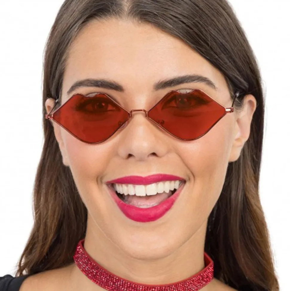 Glasögon Pussmun Röd