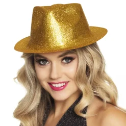 Glittrande Guld Hatt