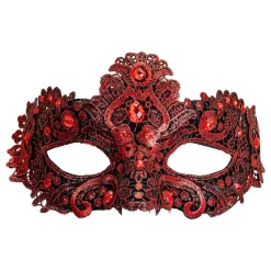 Ögonmask med Strass Röd