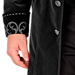 Gotisk Svart Kappa i Sammet Herr