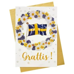 Gratulationskort Sverige Grattis