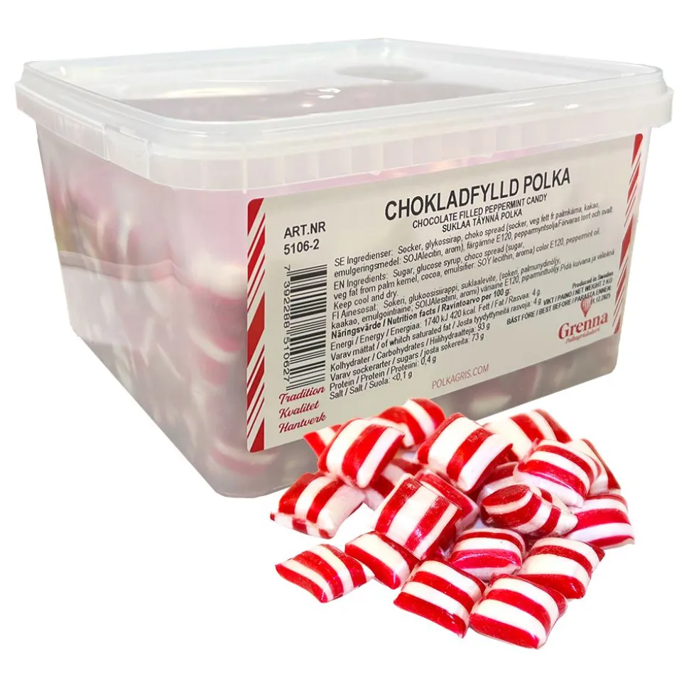 Grenna Chokladfyllda Polkakarameller Storpack