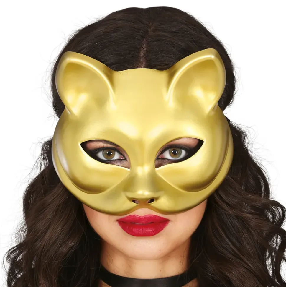 Guldfärgad Kattmask