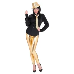Guld Leggings Metallic