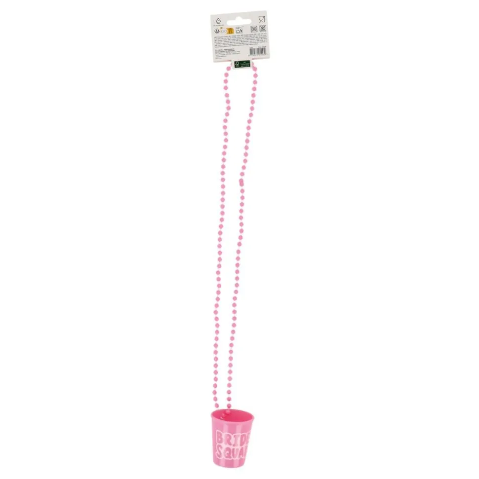 Halsband med Shotglas Bride Squad
