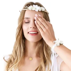 Handledskorsage Vita Blommor