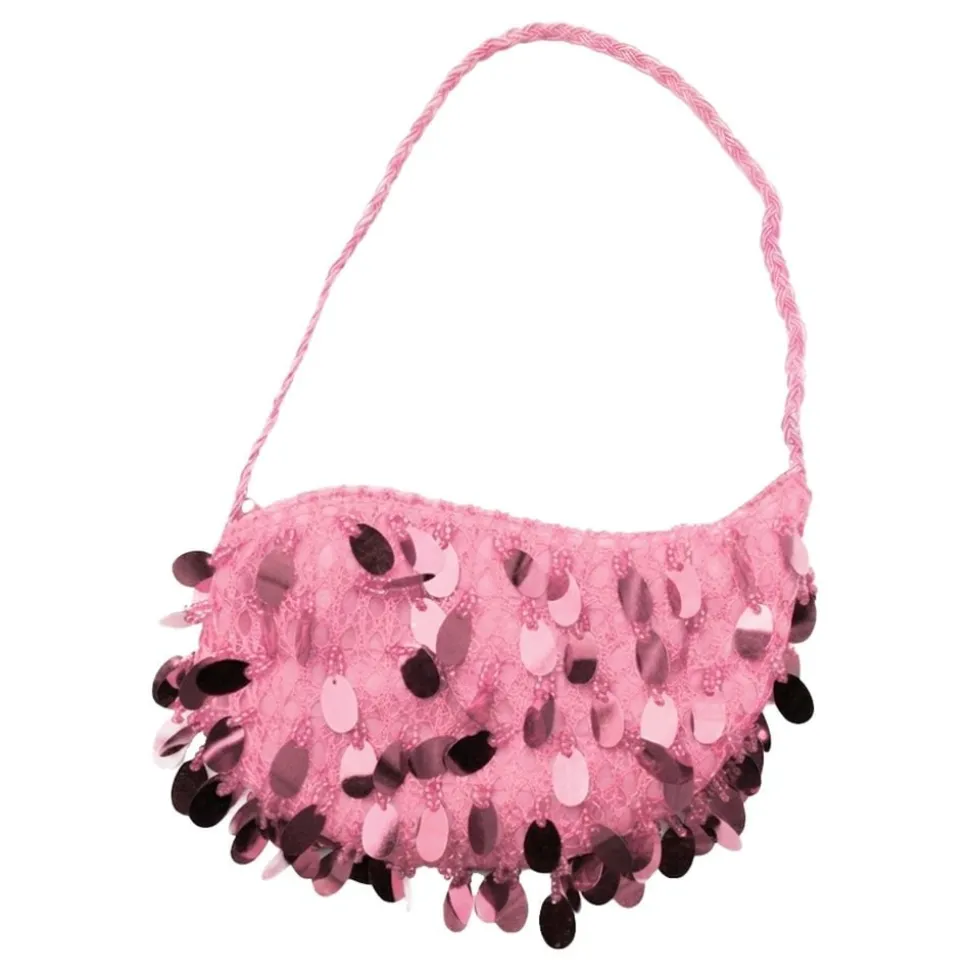 Handväska med Paljetter Rosa