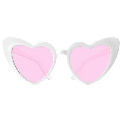 Hjärtglasögon Retro Vit/Rosa