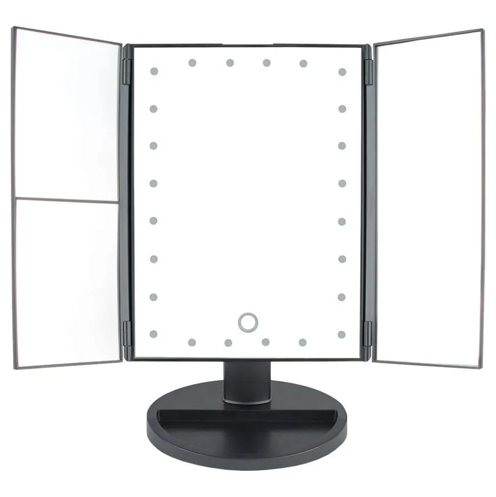 Hopfällbar Touchscreen LED Sminkspegel