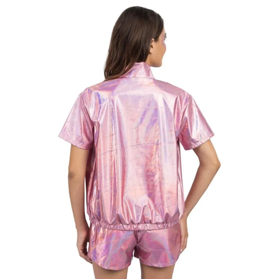 Jacka med Shorts Set Iridescent Rosa