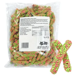 Jellioo Geeks Worms Green & Pink Storpack