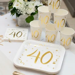 Kaffeservetter 40 Guld
