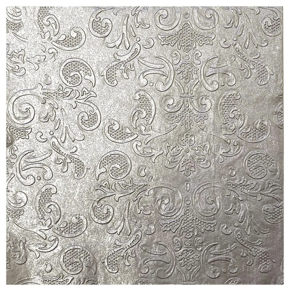 Kaffeservetter Struktur Silver Metallic