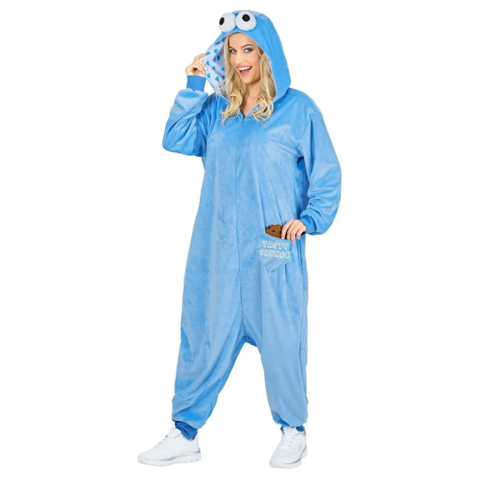 Kakmonster Blå Onesie Maskeraddräkt