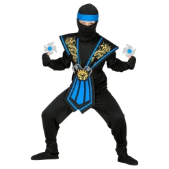 Kombat Ninja Blå Barn Maskeraddräkt