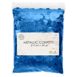 Konfetti Blå Metallic Runda
