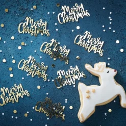 Konfetti Guld Merry Christmas