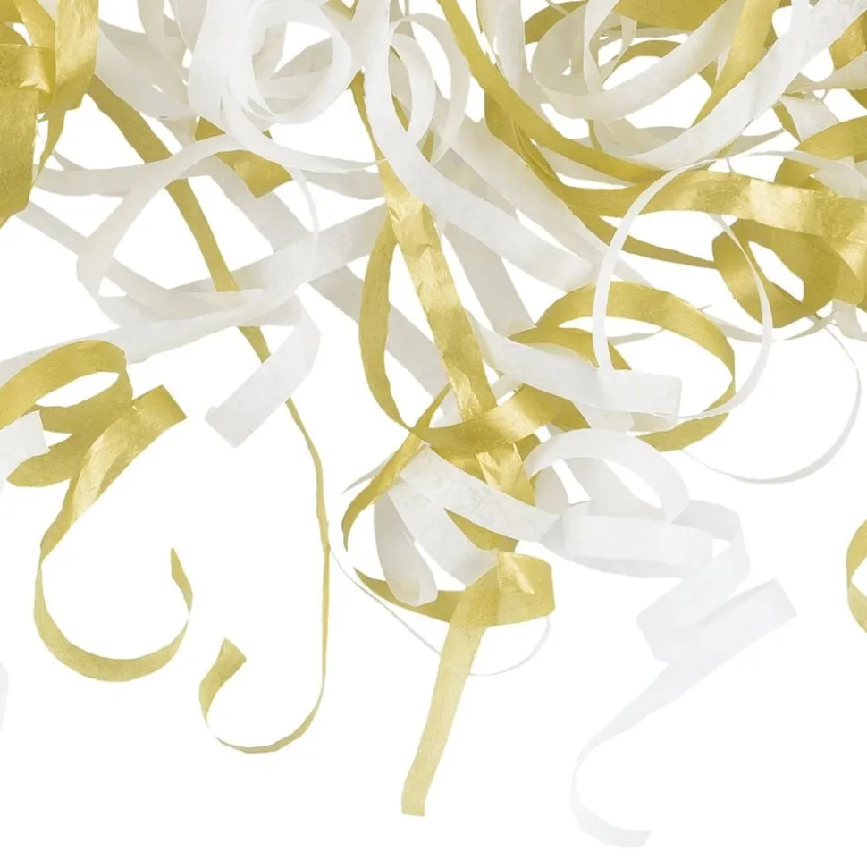 Konfettikanon Streamers Happily Ever After Guld/Vit