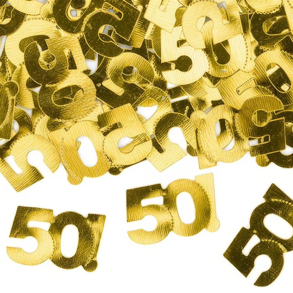Konfetti Siffra 50 Guld Metallic