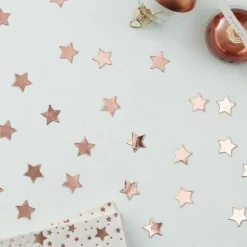 Konfetti Stjärnor Roséguld Metallic
