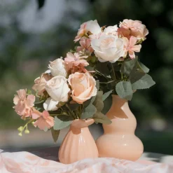 Konstgjord Blombukett Rosor Peach