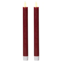 LED Antikljus Långa Rustic Röd