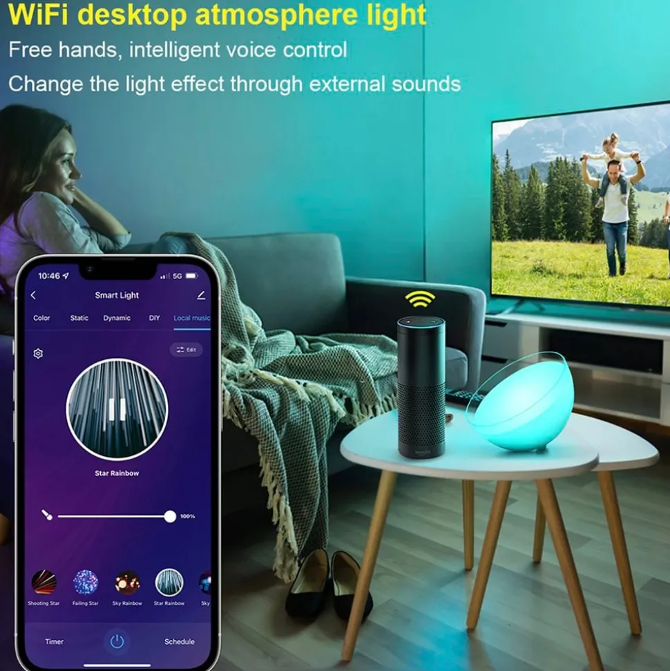 LED-Lampa Rund WiFi