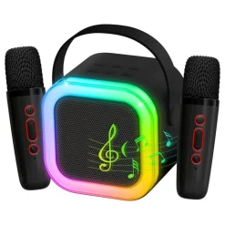 LED Mini Karaokehögtalare med Mikrofoner