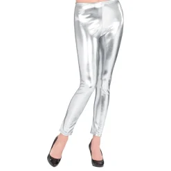 Leggings Silver Metallic